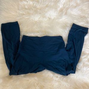 Teal cropped Lululemon align leggings